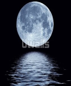 ночь луна отражение полнолуние